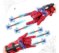 2 ensembles de gants de lanceur, gant de jouet, cosplay de jouet Spider, gant de lanceur de héros, jouet éducatif amusant, accessoires de costume pour enfants