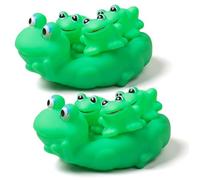 2 ensembles de jouets de bain mère et bébé grenouille grinçants, jouets baignoire en vinyle souple pour enfants en bas âge, jeu sensoriel sûr pour le plaisir l'eau, mignon