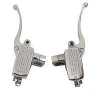 2 ensembles de leviers de frein pour Suzuki pour Intruder 800 1400 1500, pour Boulevard C90 S50 S83 et pour Honda VTX 1800, pour filetage M10, argent, plastique/métal, pour guidon