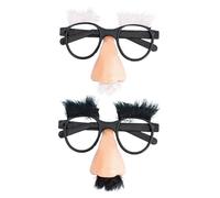 2 Ensembles De Lunettes À Moustache Jouets, Ensemble De Nez Et De Lunettes Amusants, Accessoires De Performance Frauduleux, Accessoires De Fête De Vacances, Décorations De Fête Dansante