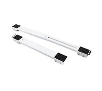 2 ensembles de rouleaux mobiles de chariot de meubles d'appareils extensibles, support mobile en métal pour machine à laver de meubles, base de support mobile pour machine à laver (Blanc)