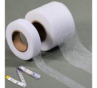 2 Ensembles de Ruban d'Ourlets à Repasser - 20 mm x 30 m et 60 mm x 30 mm - Rouleau de Ruban sans Ourlet avec Ruban à Mesurer - Adhésif pour Vêtements, Rideaux, Jeans, Pantalons, Cols