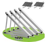 2 ensembles de support de panneau solaire, support de mini-centrale électrique de balcon 114 cm pour panneau solaire 100 W-600 W, support de mini-centrale électrique de balcon à angle réglable de 0-90