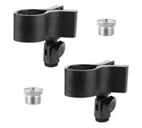 2 Ensembles De Supports De Microphone Noirs, Support De Microphone Réglable, Outil De Montage De Microphone, Accessoires De Microphone