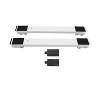 2 ensembles de supports de rouleaux mobiles, Base surélevée, roues mobiles pour réfrigérateur, Machine à laver, roues universelles rotatives en caoutchouc (Blanc)