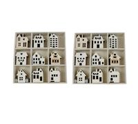 2 Ensembles Découpes en Bois Non Finies Maison pour Garçon et