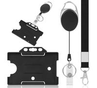2 Ensembles D'Identification avec 1 Boucle Et Lanière Ovales Faciles À Tirer, Conception Télescopique pour Accrocher Au Cou, Accessoires De Travail Portables.