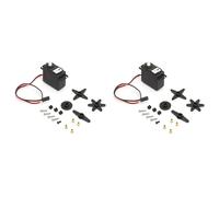2 Ensembles DS04 NFC Servomoteur à Rotation Continue à 360 Degrés Servomoteurs à Engrenages CC avec Potentiomètre de Réglage pour Robots RC Avions Voitures