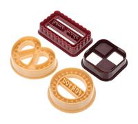 2 Ensembles Emporte-pièce à Biscuits en Plastique pour Pâtisserie, Lot de | Surface Lisse, Motifs Décoratifs pour Bonbons et Pâte à Crumpet, Rangement Compact