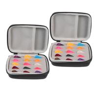 2 Ensembles Étui de Rangement, Noir, pour Musiciens | Eva, Nylon et Plastique, Surface Lisse, Format Voyage, pour Cours de Musique et Présent Couleur Aléatoire