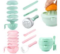 2 ensembles fabricant de nourriture pour bébé avec poignée machine à purée pour bébé de capacité avec presse-purée broyeur nourriture antidérapant résistant à la chaleur pour les nouveaux