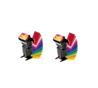 2 Ensembles Filtres à Gel pour Flash, 12 Couleurs en Plastique | Kit Léger, Effets Lumineux Variés, Fixation par Sangle, pour Photographes Professionnels et Éclairage Créatif