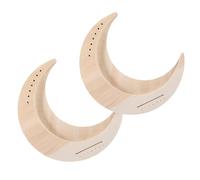 2 Ensembles Harpe Lyre en Bois DIY 7 Cordes, Forme Lune | Kit à Assembler, Bois et Métal, Beige, Prise en Main Confortable, Stabilité la Tonalité, pour t Petits Groupes