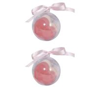 2 Ensembles Houppette de Cœur Hydrophile sans Latex, Rose | Compacte, Facile à Tenir, pour Poudre Visage et Retouches, Format Pratique à Emporter
