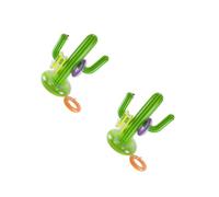 2 Ensembles Jeu Gonflable Forme de Cactus pour Parents Set Anneaux pour Événements de Hauteur