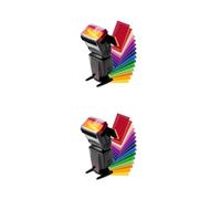 2 Ensembles Kit de Filtres de Couleur pour Flash, 12 Teintes | Effets Spéciaux et Contrôle Lumineux, Compatible Plupart des Flashes, pour Photographes Professionnels