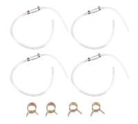 2 Ensembles Kit de Purge de Freins, Comprenant 4 Tuyaux Purge en Caoutchouc, 2 Clapets Anti-Retour, 6 Petites Pinces, Tuyau Liquide d'Embrayage pour Moto Véhicule Électrique Voiture