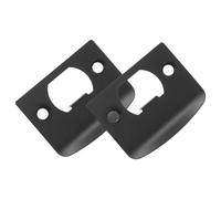 2 Ensembles Kit de Renfort de Verrou en Acier Inoxydable Noir | Installation Facile, Compatibilité Polyvalente, Finition Élégante et Raffinée, avec Bandes Chevilles Bois et Vis