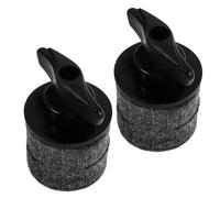 2 Ensembles Kit de Support de Cymbale en Feutre Noir | Accessoires pour Cymbales et Tambour, Installation Manuelle, Usage Stockage Transport, Vis de Serrage