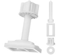 2 Ensembles Kit de Vis avec Écrous et Rondelles, Réparation DIY | Plastique ABS Blanc, Deux Vis Carrées 3,9x2,4cm, Fixation Stable pour Charnières D’abattant