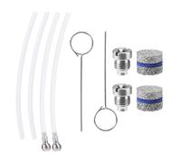 2 Ensembles Kit D'Orifice Canon à Mousse, Buse D'Orifice Canon Universelle 1,1mm et Kit Mailles Fabricant Mousse Remplacement avec Outils de Nettoyage des Boules Filtrantes en Paille