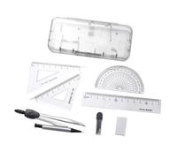2 Ensembles Kit D'outils de Dessin en Métal, Compas et Règle | Rangement Organisé, Corrections Faciles, pour Papier et Cahiers, Usage Scolaire en omme