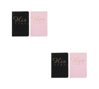 2 Ensembles Livre de Vœux de Mariage du Marié, Couverture Rigide, 20 Pages | Lettrage Doré Élégant, pour Rédiger les Engagements des Époux, Souvenir Solide Lors D’une Cérémonie Extérieure