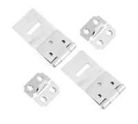 2 Ensembles Loquet de Porte Antivol en Acier Inoxydable | Argenté, Installation Simple et Discrète, Usage pour Armoire et Coffret, Verrouillage Privé