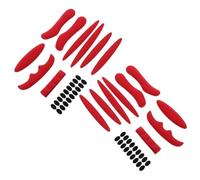 2 Ensembles Mentonnière de Casque de Vélo en Mousse Rouge, Lot | Respirant et Garde au Sec, Fixation Rapide par Bande Auto-agrippante, Réduit L'inconfort Causé la Pression la Chaleur