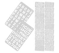 2 Ensembles Modèles Pochoirs Alphabet au Pochoir A6 | Pet Blanc, Lettres Polyvalentes, Format Portable A6, pour Journaux et Carnets, Facile à Nettoyer