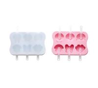 2 Ensembles Moules à Glace en Silicone Mini 12 Tiges et 2 | Léger, Compact et Facile à Ranger, Usage Congélateur, pour Fête, Maison et Bricolage Créatif
