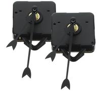 2 Ensembles Mouvement D’horloge Silencieux, Pile 1,5 V Aa | Pièce de Rechange en Plastique Noir, pour Horloges Murales, Montage Simple, Usage Créatif