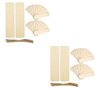 2 Ensembles Pages en Bois Vierge à Peindre et Écrire pour Lecteurs | Lot Décoratif Beige, Trou Suspendre et Bords Arrondis, pour Bouquets, Murs, Fêtes et Emballages Présents