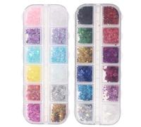 2 Ensembles Paillettes Étoile Croisée pour Ongles, Lot de Sets