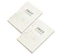 2 Ensembles Papier À Feuilles Mobiles A5 2025 Recharge Agenda 6 Anneaux, Papier Classeur 6 Trous, Cahier De Recharge Perforé Pour Écriture Et Dessin
