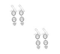 2 Ensembles Pendentif Cercle Rond des portions de Plateau de Service pour Les Mariages charmes Broche monteur de Bricolage