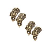 2 Ensembles Pendentifs Laiton Charms Animaux Rétro Pour Diy Pendentifs Clés Au Design Chic Unique 2 Pièces * 2