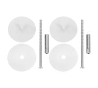 2 Ensembles Plaque Ronde en Acier Inoxydable, Lot de Set | Décoration et Réparation D’ouverture, Blanc, Bord Lisse Plat, Rénovations et Nouvelles Installations