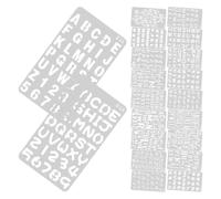 2 Ensembles Pochoirs Réutilisables de Lettres | PET Plastique Blanc, Traçage Facile et Portable, pour Cahiers et Murs, Étudiants et Créatifs