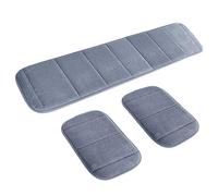 2 Ensembles Portable Ordinateur Poignet Coude Pad, AUHOTA 1Longue et 2Courte Anti-slip Doux Respirant Clavier Coude Mat pour Domicile Bureau Table - Mémoire Coton Moins de Contrainte (gris)