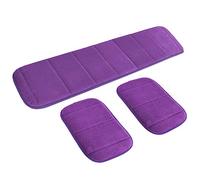 2 Ensembles Portable Ordinateur Poignet Coude Pad, AUHOTA 1Longue et 2Courte Anti-slip Doux Respirant Clavier Coude Mat pour Domicile Bureau Table - Mémoire Coton Moins de Contrainte (violet)