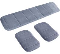 2 Ensembles Portable Ordinateur Poignet Coude Pad, AUHOTA 1Longue et 2Courte Anti-slip Doux Respirant Clavier Coude Mat pour Domicile Bureau Table Mémoire Coton Moins de Contrainte (gris)