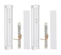 2 Ensembles Porte-mezouza Décoratif en Acrylique Transparent, Installation | Ensemble de Deux Pièces, Design Clair, Accessoire pour Entrée, Bureau ou Intérieur, Présentation Élégante Porte