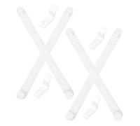 2 Ensembles Rail de Guidage Plastique pour Porte D’Armoire Escamotable | Blanc, Installation Facile, Mouvement Fluide, Évite Blocages et Affaissement, pour Placards Multimédias, Bureaux et Chambres