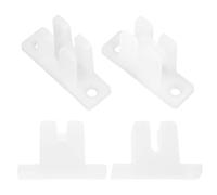 2 Ensembles Rouleau de Porte Moustiquaire en Nylon | Guide Surélevé à Clips Supérieurs, Roues Concaves Inférieures, Blanc, pour Fenêtre et Porte Coulissante