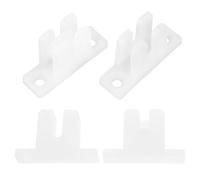 2 Ensembles Roulettes de Remplacement, Nylon Blanc | Guide Anti-déraillement, Clips Supérieurs Précis, Roues Inférieures Concaves, Kit pour Fenêtres et Portes Coulissantes