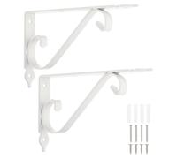 2 Ensembles Supports D’étagère Triangulaires Muraux Robuste, Lot de Sets | Fixation Stable pour Planches de Bureau et Objets Décoratifs, Installation Facile à Domicile Espace Lecture