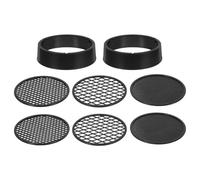 2 Ensembles Tamis de Jardin en Plastique Noir Trois Grilles | Mini Jardin et Balcon, Usage Pratique, Structure Démontable, Ensemble de Trois Mailles Grossière, Moyenne, Fine