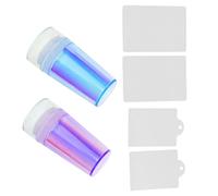 2 Ensembles Tampon à Ongles en Silicone, Placement Précis | Vernis Gel et Ongles, Usage Maison ou Salon, Facile à Apprendre, Réduit le Gaspillage