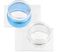 2 Ensembles Tampon D'impression pour Ongles en Couvercle | Usage Salon et Maison, Pvc Transparent, Transfert de Motifs Précis